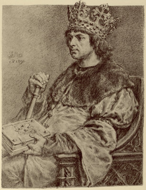 Portret: Aleksander Jagiellończyk — Jan Matejko, „Poczet królów polskich” (1890–1892)