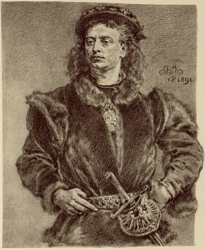 Portret: Jan I Olbracht — Jan Matejko, „Poczet królów polskich” (1890–1892)